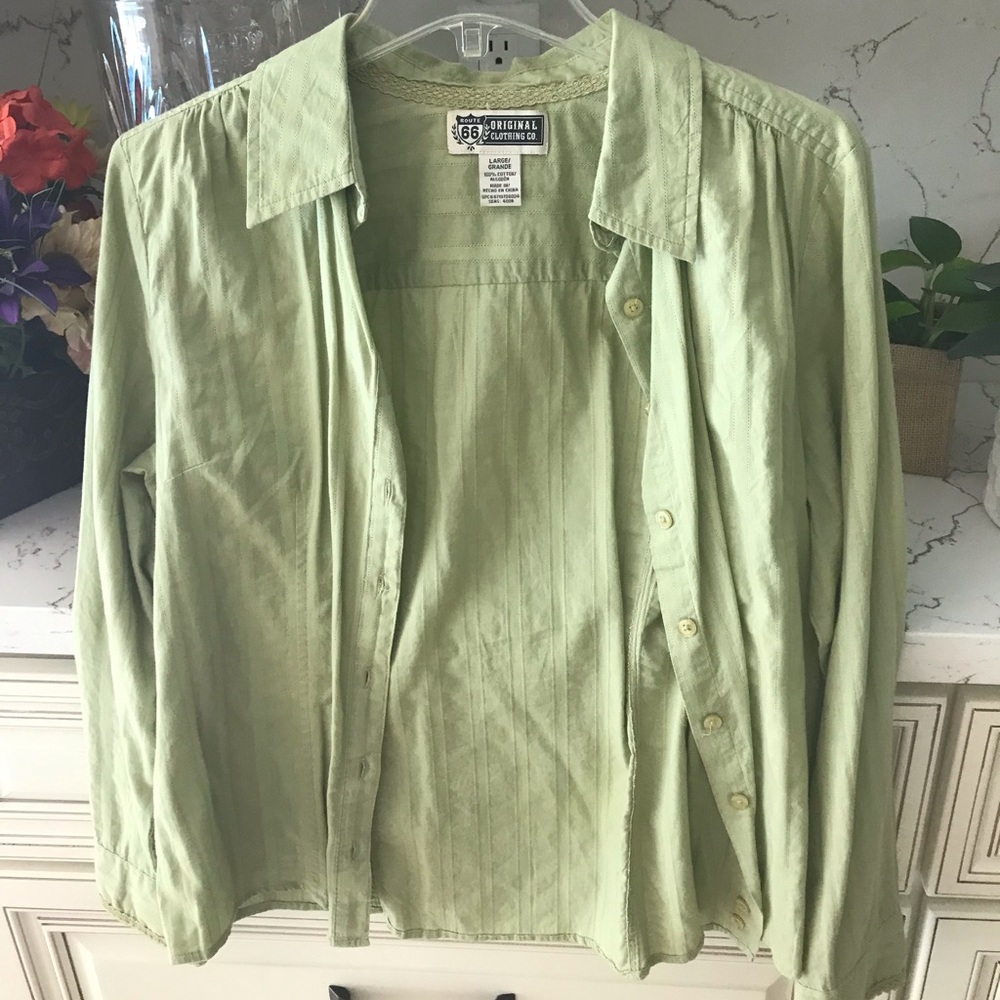 Green Button Down Shirt